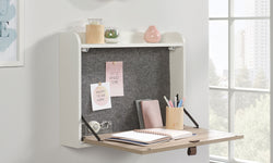 Lilo Floating Desk - White & Sky Oak