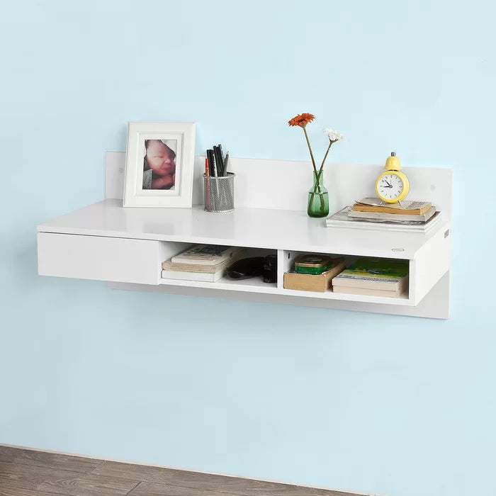 Vello Floating Desk - White
