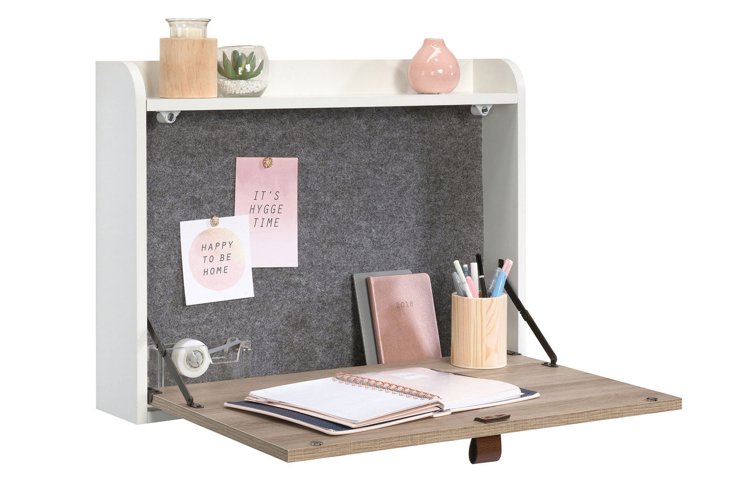 Lilo Floating Desk - White & Sky Oak