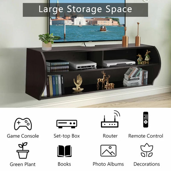 Oslo Floating TV Unit for TVs up to 55" Dark Brown Floating TV
