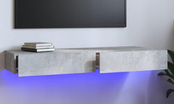 Nisa Floating TV Unit for TVs up to 65" - Concrete Grey 