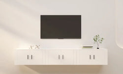 Tory Floating TV Unit for TVs up to 88" - White (Set of 3)