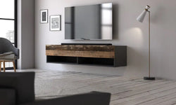 Mylo Floating TV Unit for TVs up to 65" - Matera & Dark Old Wood