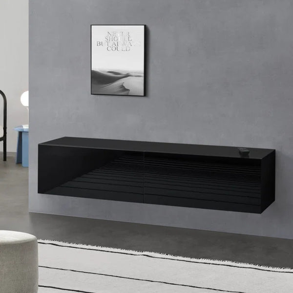 Levi Floating TV Unit for TVs up to 65" - Black | Floating TV Units ...