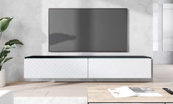 Barret Floating TV Unit for TVs up to 78" - White & Black