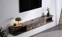 Rufus Floating TV Unit for TVs up to 60"  - Dark Grey