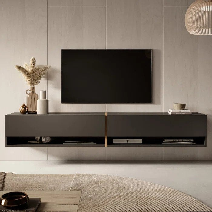 Ivana Floating TV Unit for TVs up to 75" - Grey | Floating TV Units ...