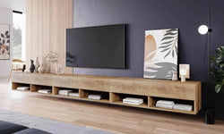Cole Floating TV Unit for TVs up to 88" - Chestnut