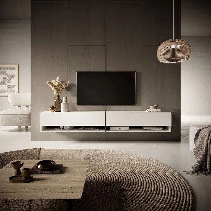 Ivana Floating TV Unit for TVs up to 75" - White | Floating TV Units ...