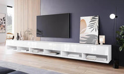 Cole Floating TV Unit for TVs up to 88" - White Gloss