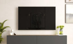 Louie 180cm Floating TV unit for TVs up to 75'' - Rustic Oak / Anthracite
