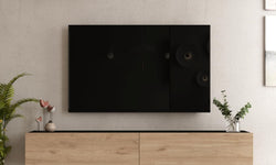 Louie 180cm Floating TV unit for TVs up to 75'' - Black / Oak