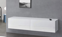 Marley Wall-Mounted TV Unit for TVs up to 65'' - White High Gloss