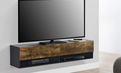 Morgan Floating TV Unit for TVs up to 50'' - Black/Dark Oak