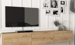 Jazz Floating TV Cabinet for TVs up to 75'' - Oak