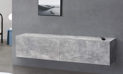 Marley Wall-Mounted TV Unit for TVs up to 65'' - Concrete Look