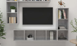 Gilly Entertainment TV Wall Unit for TVs up to 65" - Concrete Grey
