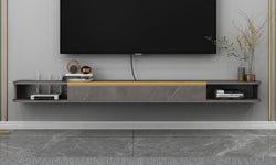 Ector Floating TV Unit for TVs up to 65" - Dark Grey