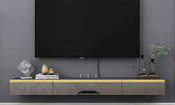 Blake Floating TV Unit for TVs up to 75" - Dark Grey