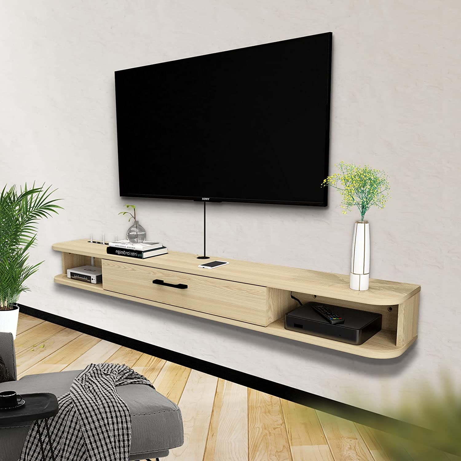 Farfan Floating TV Unit for TVs up to 65" - YM | Floating TV Units ...