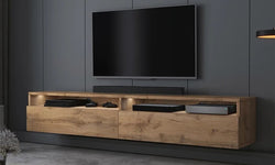 Gradas Floating TV Unit for TVs up to 75" - Wotan Oak