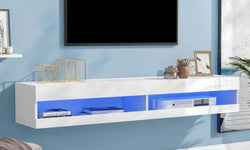 Bodden Floating TV Unit for TVs up to 65" - White Gloss
