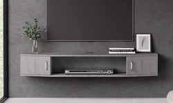 Blum Floating TV Unit for TVs up to 50" - Stone Grey