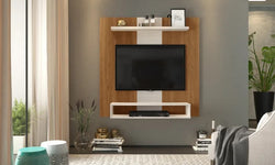 Axel Floating TV Unit for TVs up to 55" - Oak & Gloss White