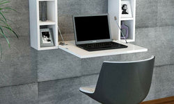 Dixion Floating Desk - White