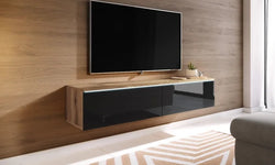Beeching Floating TV Unit for TVs up to 65" - Brown & Black