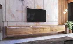 Bleeker Floating TV Unit for TVs up to 88" - Wotan Oak