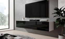 Haefner Floating TV Unit for TVs up to 70" - Black Gloss