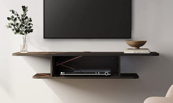 Camare Floating TV Unit for TVs up to 46" - Black Marbling