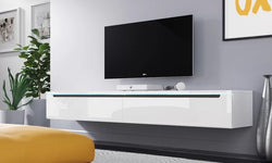 Syed Floating TV Unit for TVs up to 75" - White Gloss