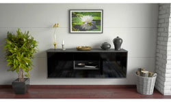 Ira Floating TV Unit for TVs up to 60" - High Gloss Black