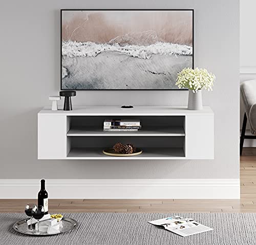 Floating clearance tv storage
