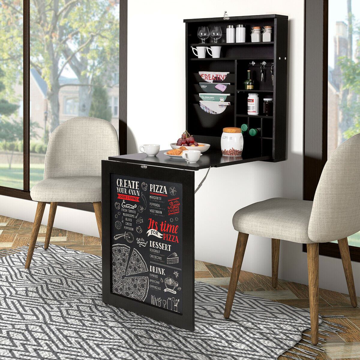 Black sales floating desk