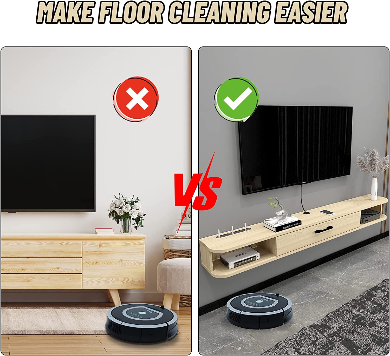 Farfan Floating TV Unit for TVs up to 55