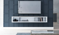 Vanatta Floating TV Unit for TVs up to 55" - White/Grey