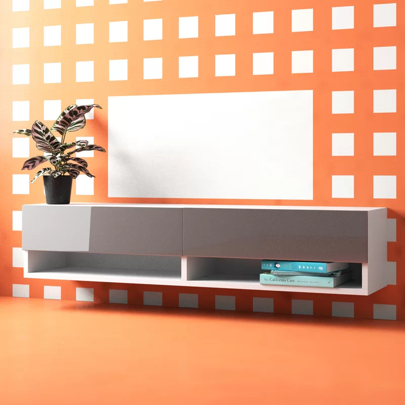 Floating tv stand for top tvs up to 60