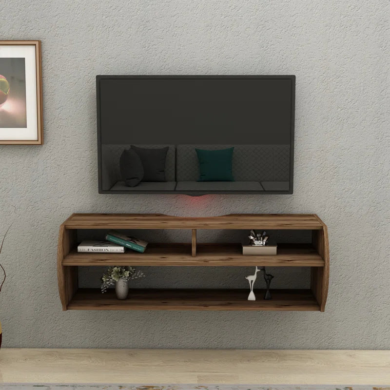 Walnut floating store entertainment center